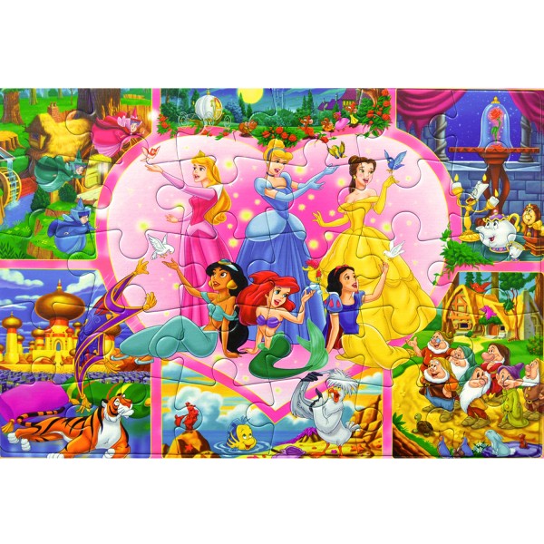 Puzzle cadre 30 pièces : Princesses Disney : Personnages secondaires - Clementoni-22208-3