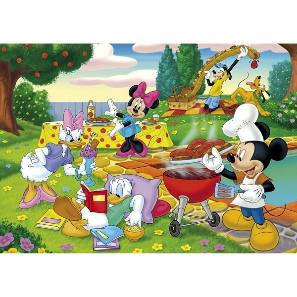 Puzzle 24 pièces maxi - Mickey et ses amis : Le barbecue - Clementoni-24410