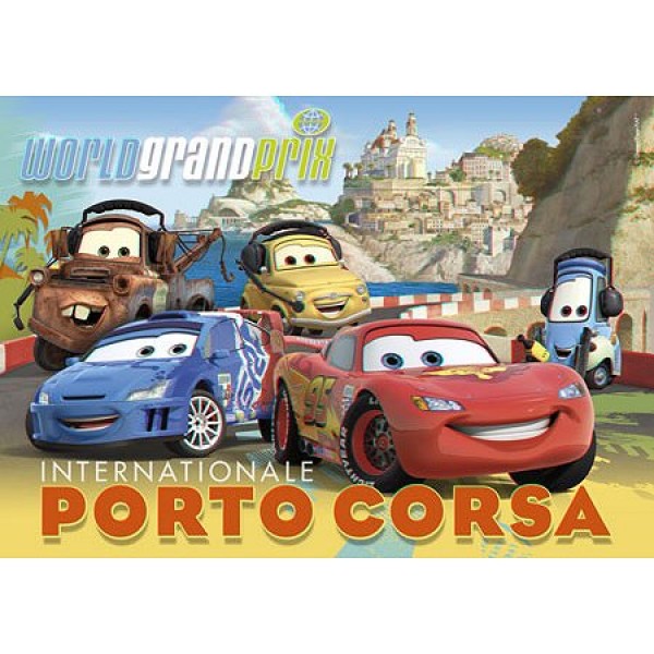Puzzle 104 pièces - Effet 3D - Cars 2 : Internationale Porto Corsa - Clementoni-20044
