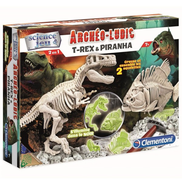 Science et jeu : Archéo ludic' T-Rex et Piranha - Clementoni-52133