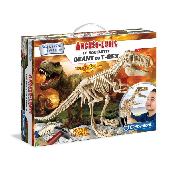 Science et jeu : Archéo-Ludic  Le squelette du Grand T-Rex - Clementoni-52157