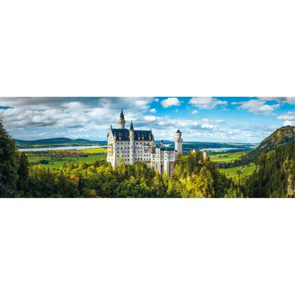 Puzzle Compact 1000 pieces Panorama : Neuschwanstein  - Clementoni-39940