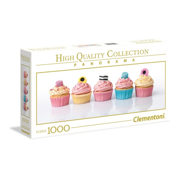 Panoramic 1000 pieces puzzle: tangy cupcakes - Clementoni-39425