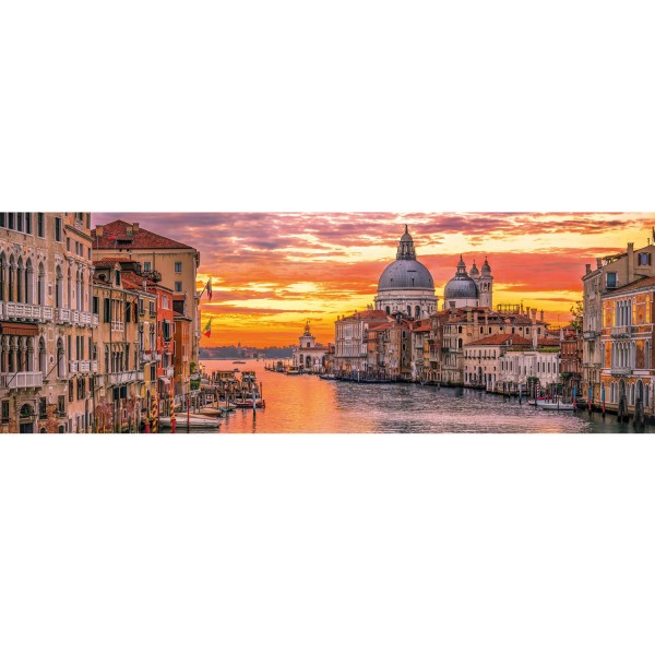1000 Teile Panorama-Puzzle: Der Canal Grande von Venedig - Clementoni-39426