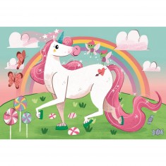 Puzzle Supercolor de 104 piezas: Unicornios