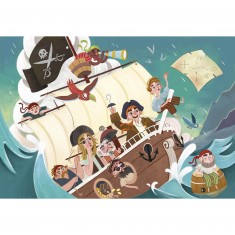 Pirates des Caraïbes Puzzle 1000 Pièces Convient Aux Adultes Et Aux Enfants  De 12 Ans Et Plus, Pirates Casse-tête en Bois, Mémoire d'exercice 1000pcs  (75x50cm)