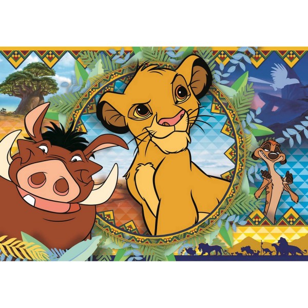 Puzzle 104 Teile Supercolor: Der König der Löwen - Clementoni-27287