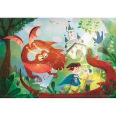 Supercolor 180 piece puzzle: Castle and dragon