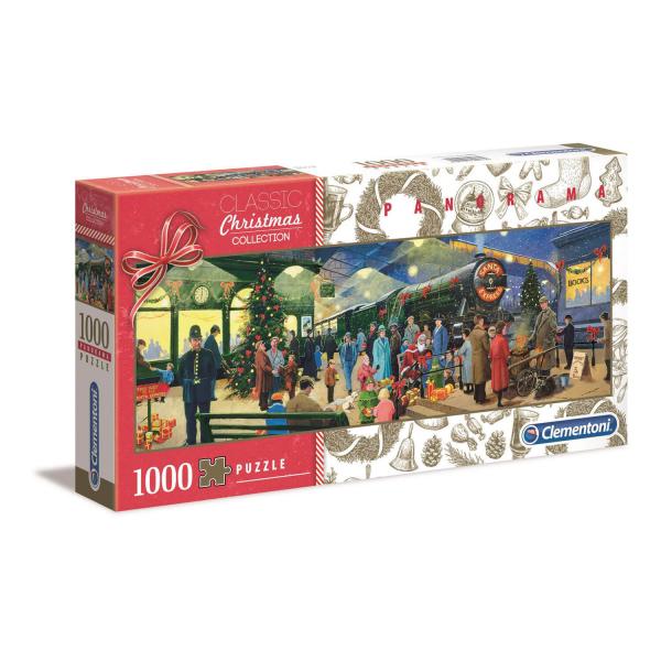 Rompecabezas panorámico de 1000 piezas: Colección Navidad - Clementoni-39577
