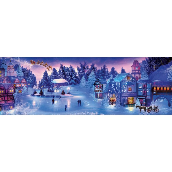 Puzzle 1000 pièces panoramique : Christmas Collection - Clementoni-39582