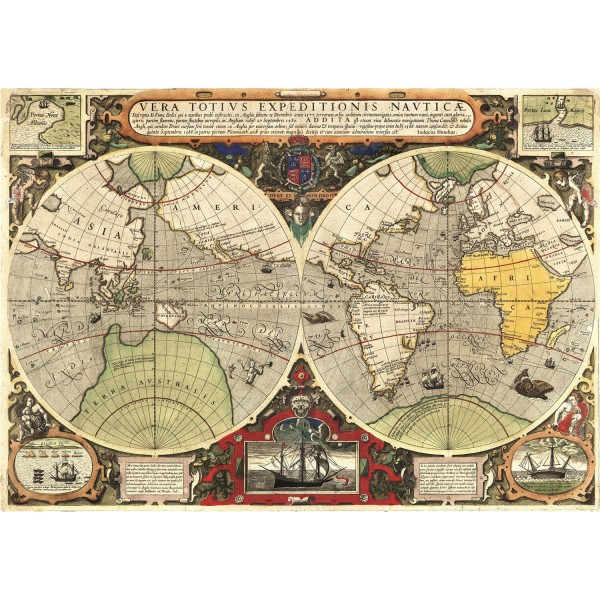 6000 pieces puzzle: ancient map - Clementoni-36526