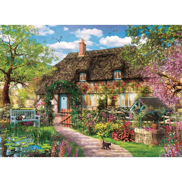 Puzzle 1000 pièces : Vieux cottage - Clementoni-39520
