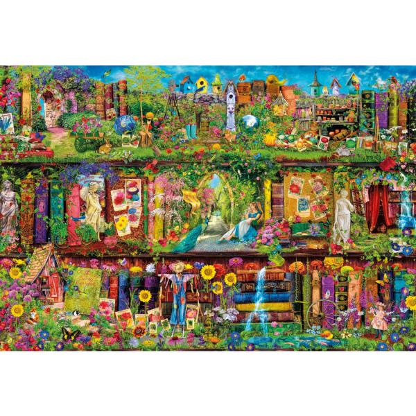 Puzzle 2000 pieces : The garden shelf - Clementoni-32567
