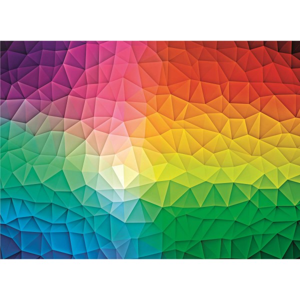 1000 Teile Puzzle: Geometrische Formen des Regenbogens - Clementoni-39521