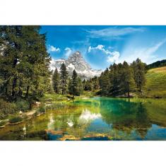 1500-teiliges Puzzle: Blauer See