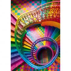 Puzzle Compact 500 pieces : Colorboom Stairs 