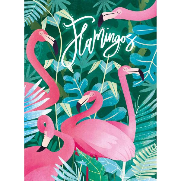 500 pieces puzzle: Fantastic beasts: Pink flamingos - Clementoni-35101