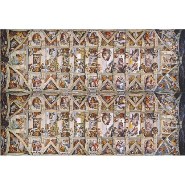 Puzzle 1000 pièces Panorama : Chapelle Sixtine, Michel Ange - Clementoni-39498