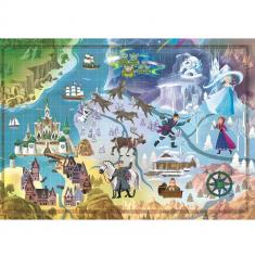 Puzzle 1000 pièces : Story Maps, La Reine des Neiges