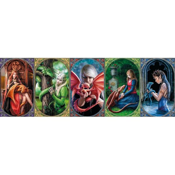 1000 pieces jigsaw puzzle Panorama: Anne Stokes - Clementoni-39598