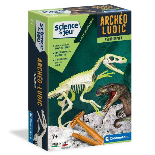 Ciencia y juego: Velociraptor - Clementoni-52459