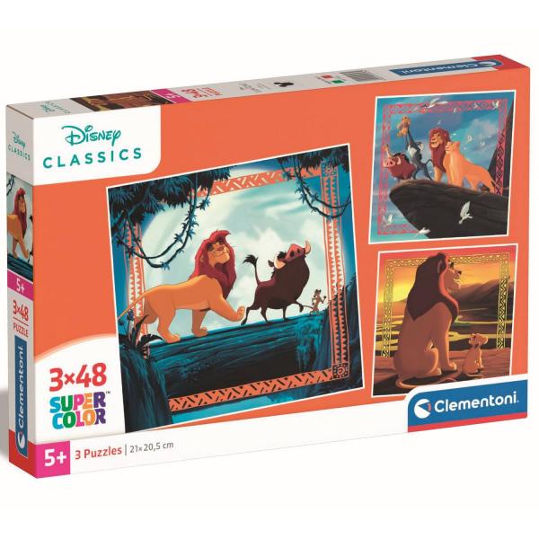 Puzzle de 3x48 piezas: El Rey León - Clementoni-25323