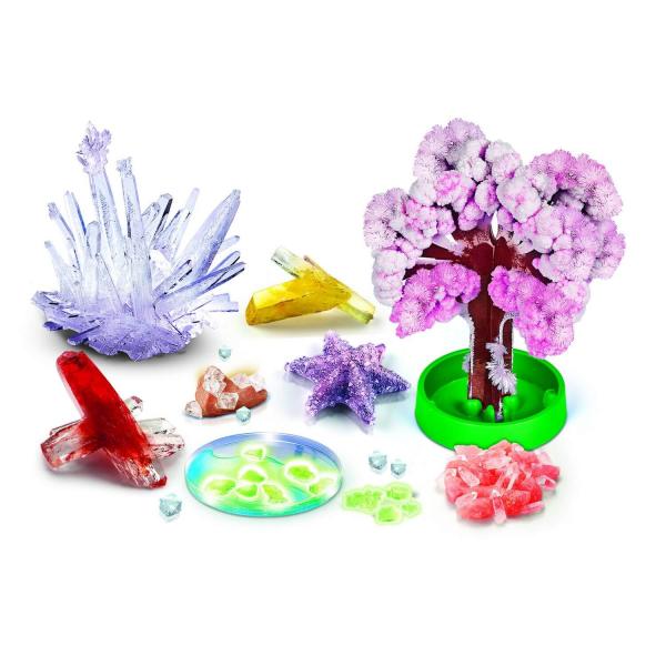 Clementoni Cristaux Brillants Coffret Scientifique Méga Cristaux Clementoni - Cristaux Fluorescents Et Colorés Dès 8 Ans