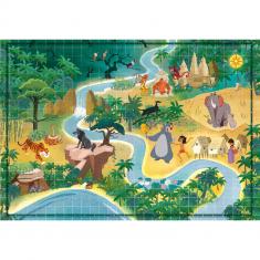 1000 piece puzzle: Story Maps - The Jungle Book