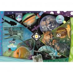 Puzzle de 104 piezas: Supercolor: National Geographic Kids: Budding explorers