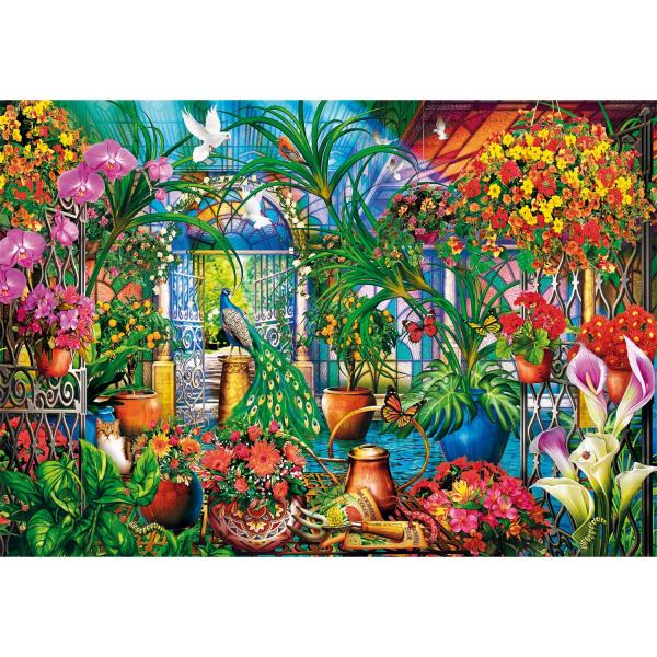 Puzzle Compact 500 pieces : The Greenhouse Caretakers  - Clementoni-35579