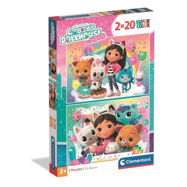 Puzzles 2x20 pièces : Gabby's Dollhouse - Jeux et jouets Clementoni ...