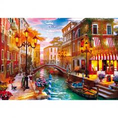  Puzzle Compact 500 pièces : Coucher de soleil sur Venise