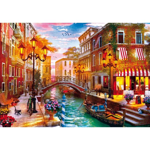  Puzzle Compact 500 pièces : Coucher de soleil sur Venise - Clementoni-35586