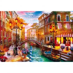 Puzzle Compact 500 piezas: Puesta de sol sobre Venecia
