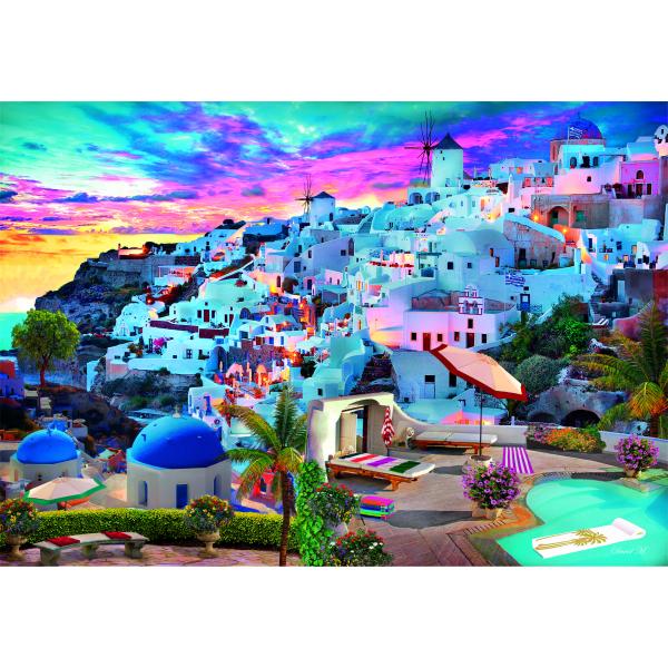 500 piece puzzle : Greece View - Clementoni-35540