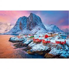 Puzzle Compact 500 pieces : Hamnoy Village 