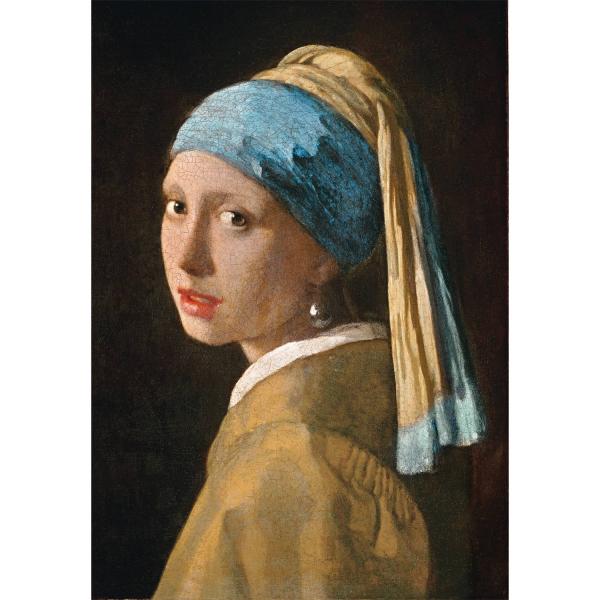  Puzzle Compact 1000 pièces : Vermeer - La Jeune Fille à la Perle - Clementoni-39967