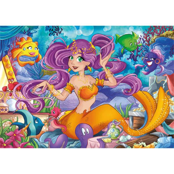 104-piece jigsaw puzzle: Jewels: Beautiful mermaid - Clementoni-20178