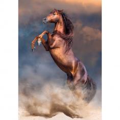 Puzzle Compact 500 pieces : Wild Red Stallion 