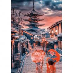  Puzzle Compact 500 Teile: Abend in Kyoto
