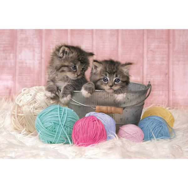 104 pieces puzzle: Kittens and balls - Clementoni-27115