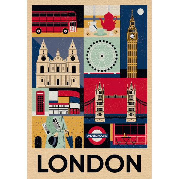 Kompaktes 1000-teiliges Puzzle: Style in the City - London - Clementoni-39844