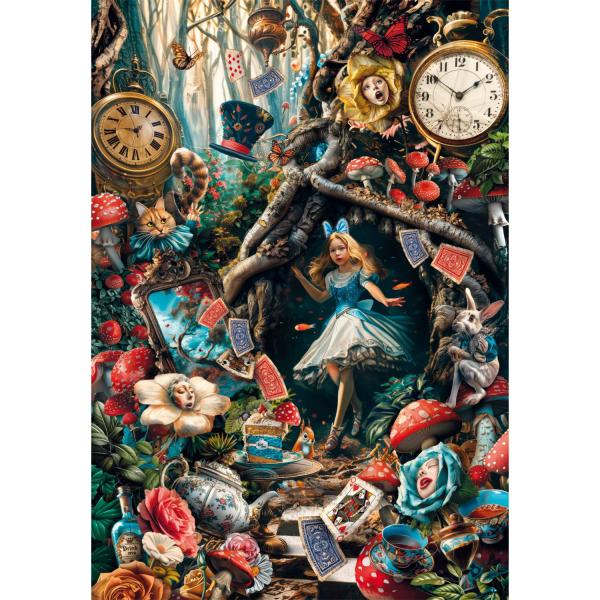  Puzzle Compact 1000 Teile: Ein weiterer Tag im Wunderland - Clementoni-39935