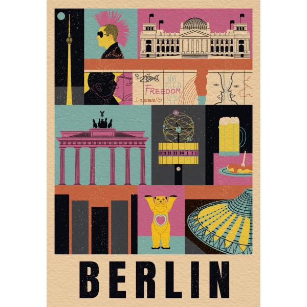 Compact 1000 piece puzzle:Style in the City - Berlin - Clementoni-39845