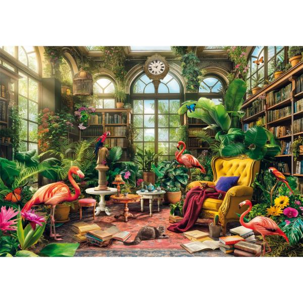 Puzzle Compact 1000 pieces : The Greenhouse Library  - Clementoni-39936