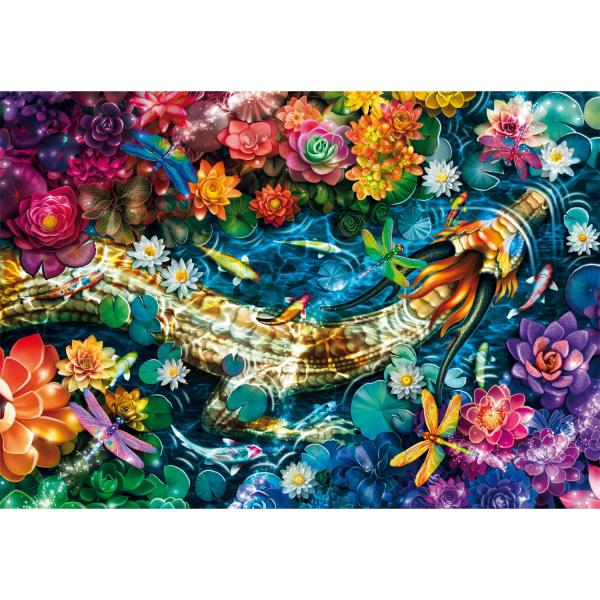 Puzzle Compact 1000 pieces : Koi River  - Clementoni-39939