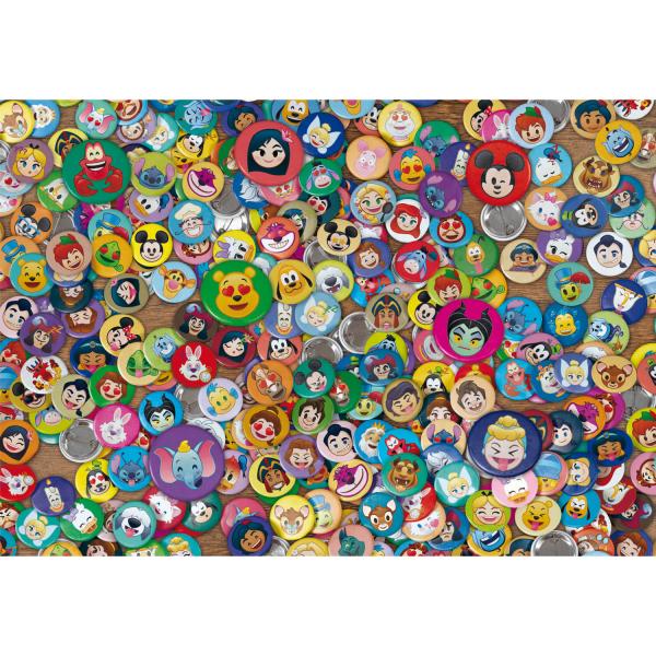 Kompaktes 1000-teiliges Puzzle: Unmögliches Disney-Emoji - Clementoni-39829