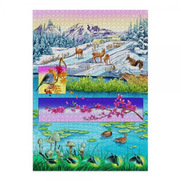 Puzzle 1000 pièces : saisons      - Cloudberries-31235