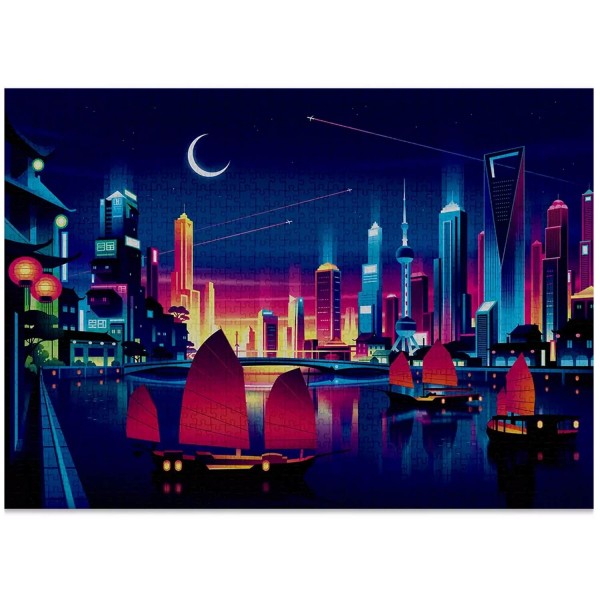 1000 piece puzzle: Skyline - Cloudberries-Skyline