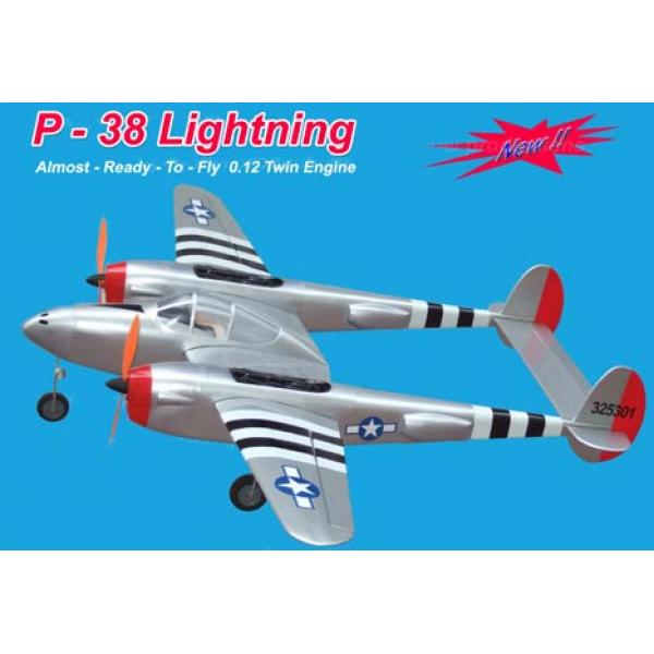 P-38 lightning bi moteur bois 1,30m - CMP-XY-130